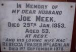 MEEK Joe -1953 & Rebecca Fraser McLACHLAN -1975