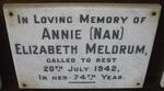 MELDRUM Annie Elizabeth -1942