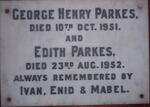 PARKES George Henry -1951 & Edith -1952