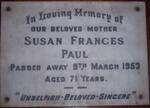 PAUL Susan Frances -1953