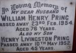 PRING William Henry -1954 :: PRING Henry Livingston -1952