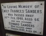 SANDERS Edward -1949 & Emily Frances -1940