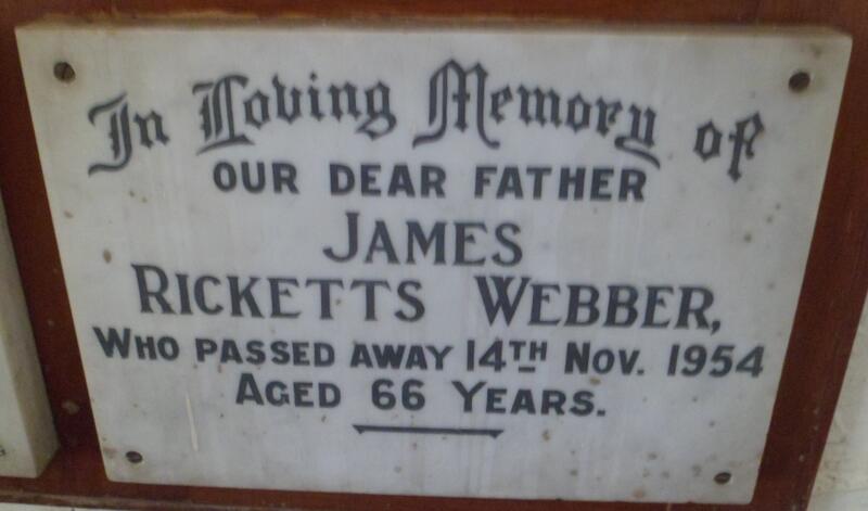 WEBBER James Ricketts - 1954