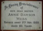 WEISS Annie Dawson -1950