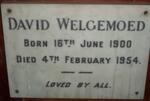 WELGEMOED David 1900-1954