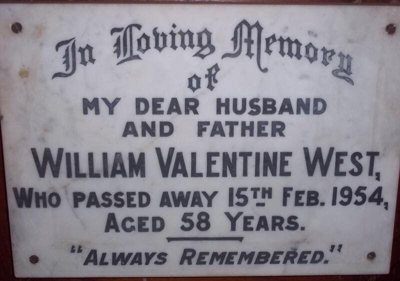 WEST William Valentine -1954