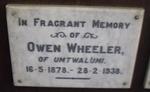 WHEELER Owen 1878-1938