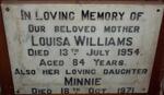 WILLIAMS Louisa -1954 :: WILLIAMS Minnie -1971