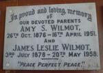 WILMOT James Leslie 1878-1958 & Amy S. 1876-1951