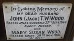WOOD John T.W. -1944 & Mary Susan -1961