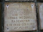 RADEMEYER Thomas McDonald 1935-1981