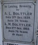 BOLTTLER A.L. -1939 & A.M. -1952