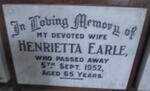 EARLE Henrietta -1952