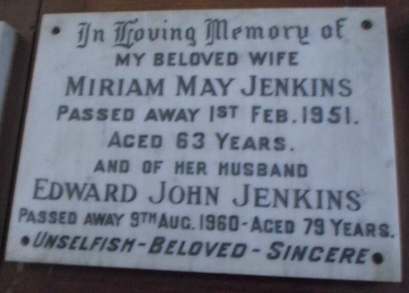 JENKINS Edward John -1960 & Miriam May -1951