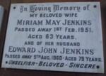 JENKINS Edward John -1960 & Miriam May -1951