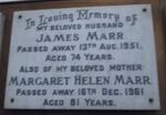 MARR James -1951 & Margaret Helen -1961