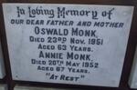 MONK Oswald -1951 & Annie -1952