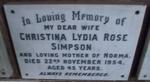 SIMPSON Christina Lydia Rose -1954
