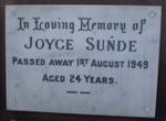 SUNDE Joyce -1949