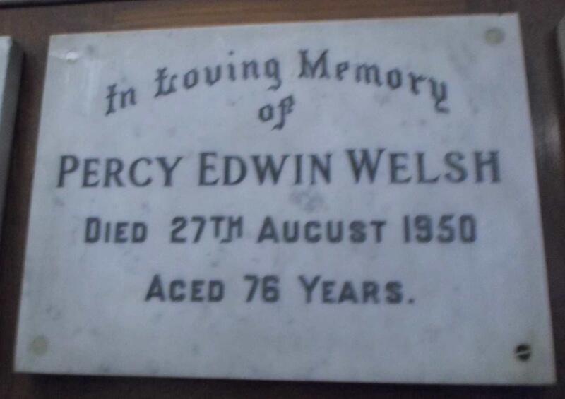 WELSH Percy Edwin -1950