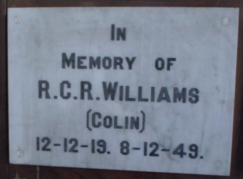 WILLIAMS R.C.R. 1919-1949