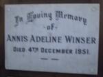 WINSER Annis Adeline -1951