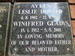 AYLES Leslie Donald 1902-1975 & Winifred Gladys 1912-2001