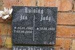 LUINING Jan 1942-2002 & Judy 1939-