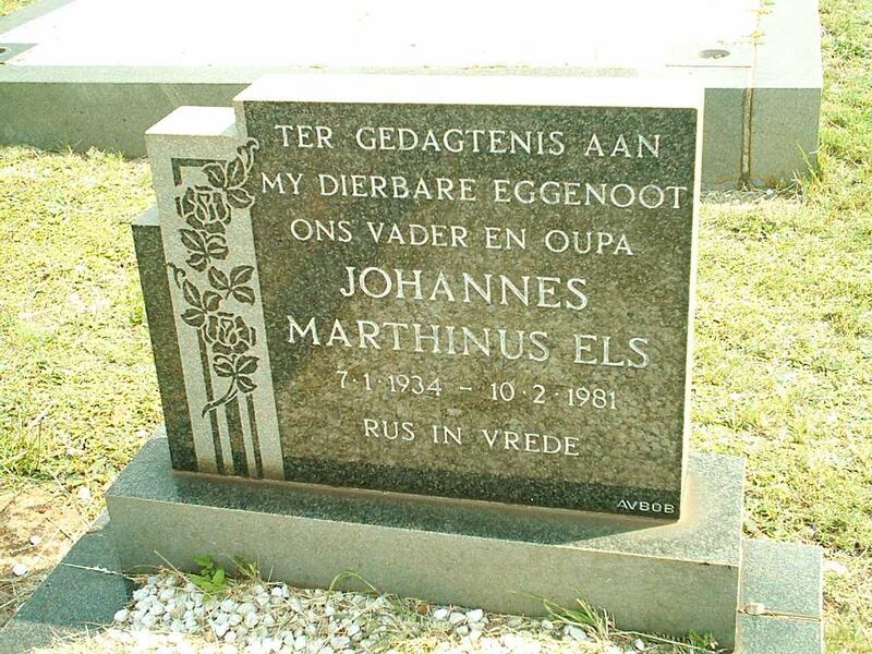 ELS Johannes Marthinus 1934-1981