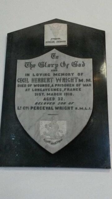 WRIGHT Cecil Herbert -1918