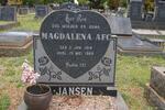 JANSEN Magdalena A.F.C 1919-1969