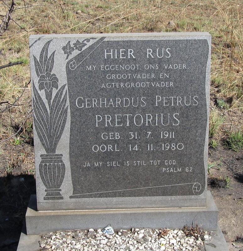 PRETORIUS Gerhardus Petrus 1911-1980