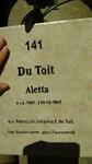 TOIT Aletta, du 1897-1901