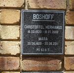 BOSHOFF Christoffel Hermanus 1923-2002 & Mara 1929-2011