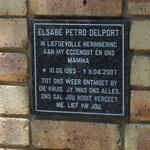 DELPORT Elsabe Petro 1963-2007