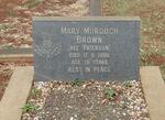 BROWN Mary Murdoch nee PATERSON -1966