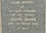 BROWN Joseph -1925