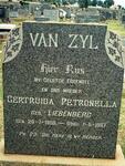 ZYL Gertruida Petronella, van nee LIEBENBERG 1909-1967