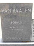 BAALEN Johan, van 1969-1974