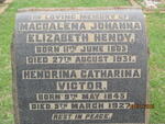 VICTOR Hendrina Catharina 1845-1927 :: HENDY Magdalena Johanna Elizabeth 1865-1931