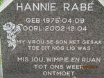 RABE Hannie 1975-2002