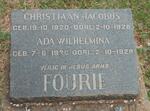 FOURIE Christiaan Jacobus 1920-1928 :: FOURIE Ada Wilhelmina 1926-1928 