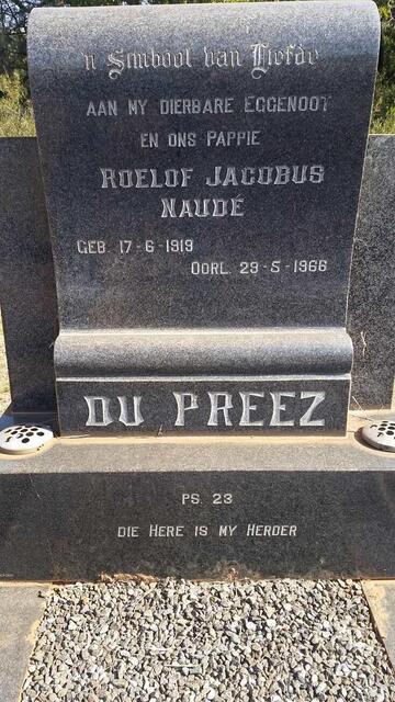 PREEZ Roelof Jacobus Naude, du 1919-1966
