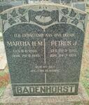 BADENHORST Petrus J. 1883-1954 & Martha H.M. 1893-1949