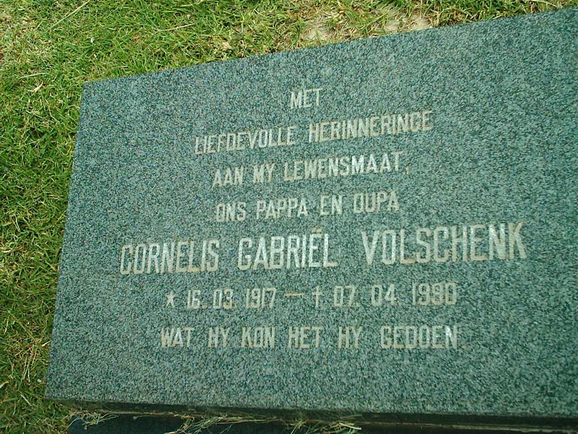 VOLSCHENK Cornelis Gabriel 1917-1990