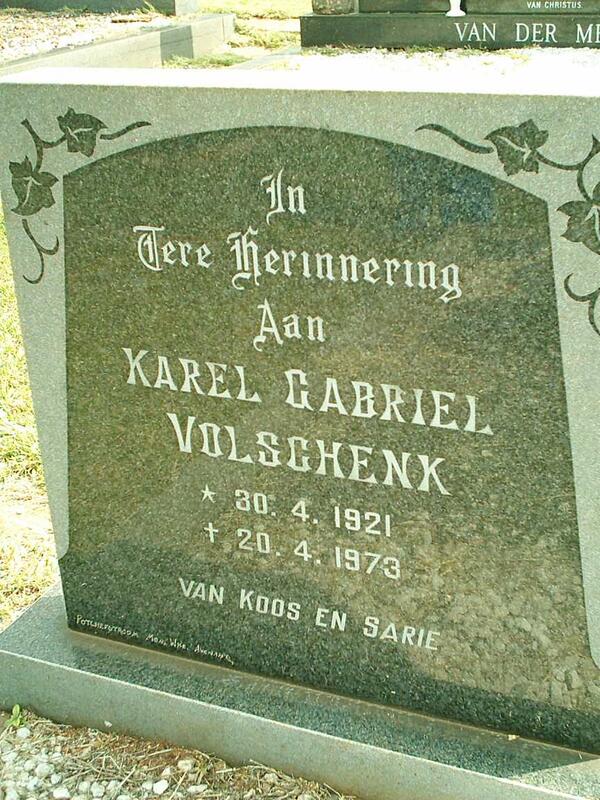 VOLSCHENK Karel Gabriel 1921-1973