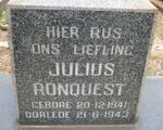 RONQUEST Julius 1941-1943