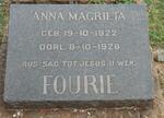 FOURIE Anna Magrieta 1922-1928