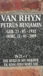 RHYN Petrus Benjamin, van 1932-2009