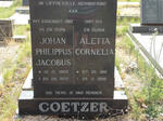 COETZER Johan Philippus Jacobus 1920-1988 & Aletta Cornelia 1915-1990